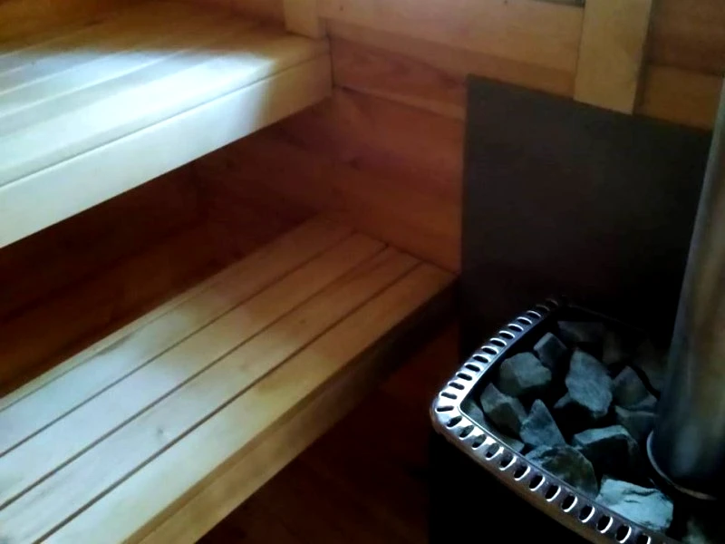 sauna interior and equipment