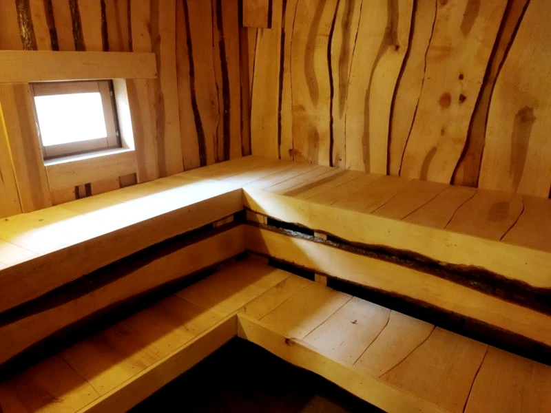 wooden sauna interior