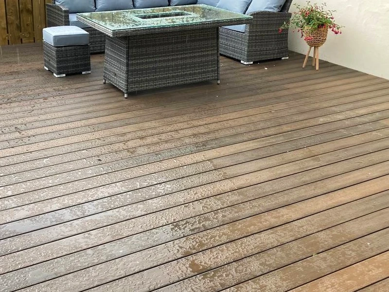 light brown composite decking