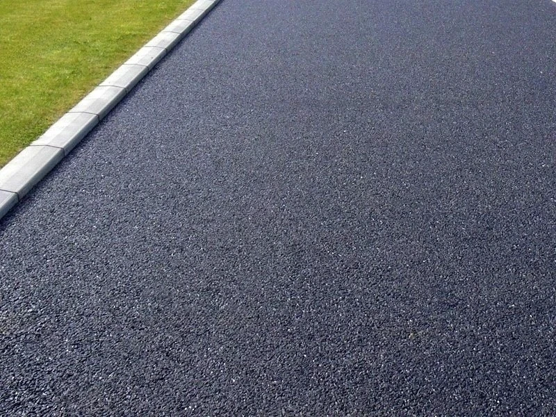 black tarmac driveway